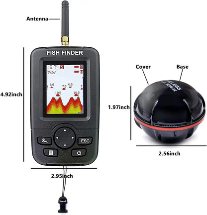 LuxeOrbit Wireless Sonar Fishing Alert Fish Finder Underwater Echo Sounder Fishing Detector Portable Fish Finder