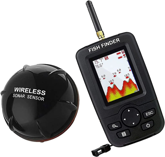 LuxeOrbit Wireless Sonar Fishing Alert Fish Finder Underwater Echo Sounder Fishing Detector Portable Fish Finder