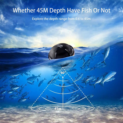 LuxeOrbit Wireless Sonar Fishing Alert Fish Finder Underwater Echo Sounder Fishing Detector Portable Fish Finder