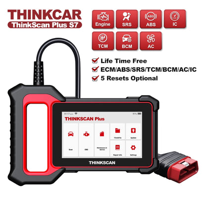 LuxeOrbit  Thinkscan Plus S7 S6 S4 Obd2 Scanner Car Diagnostic Tools Automotivo Scanner Auto Diagnosis Tool Code Reader 28 Resets