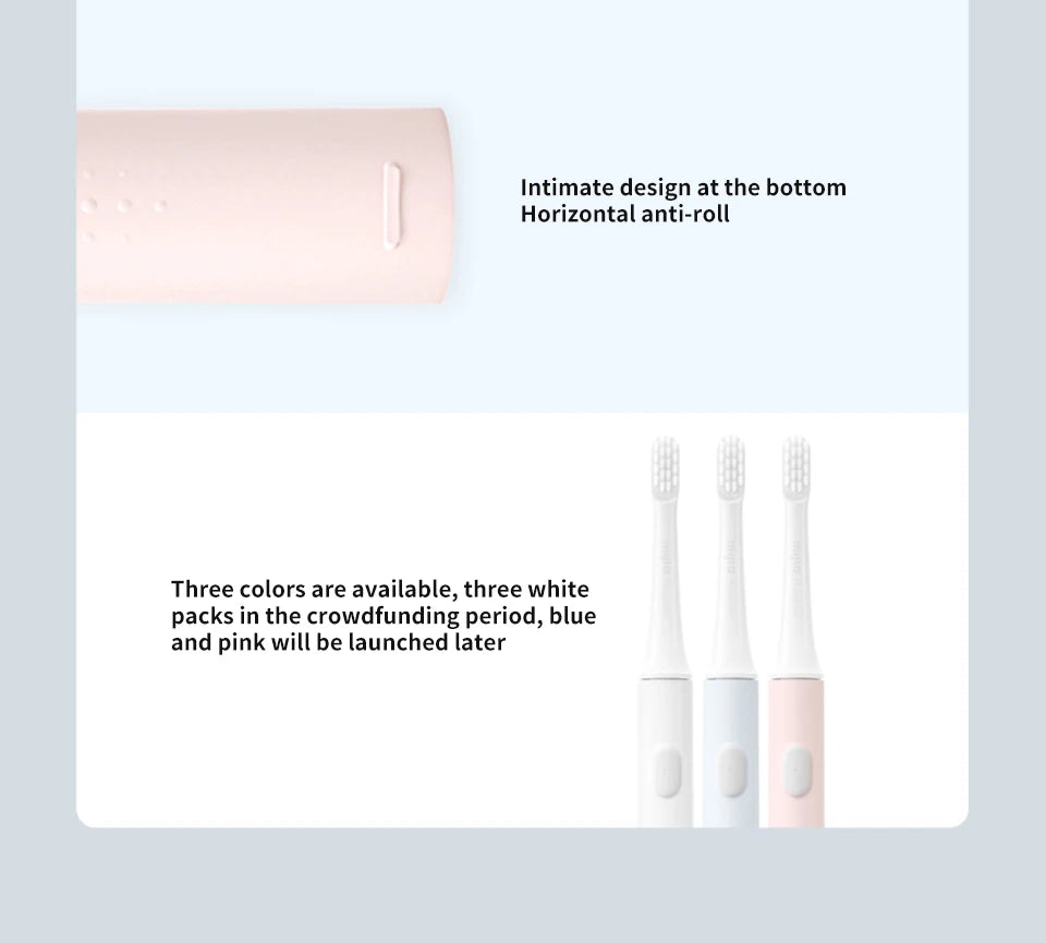 LuxeOrbit Xiaomi Mijia T100 Sonic Electric Toothbrush Mi Smart Tooth Brush Colorful USB Rechargeable IPX7 Waterproof For Toothbrushes head