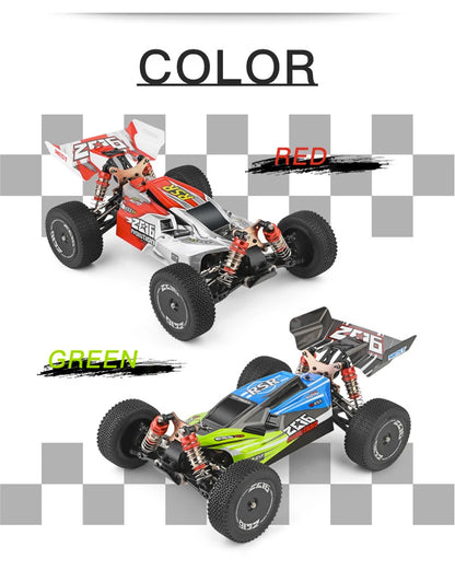 LuxeOrbit 144010 And 144001 RC Cars  2.4G 4WD Remote Control Car 75 KM/H High Speed Metal Chassis Electric Racing for Children Gift