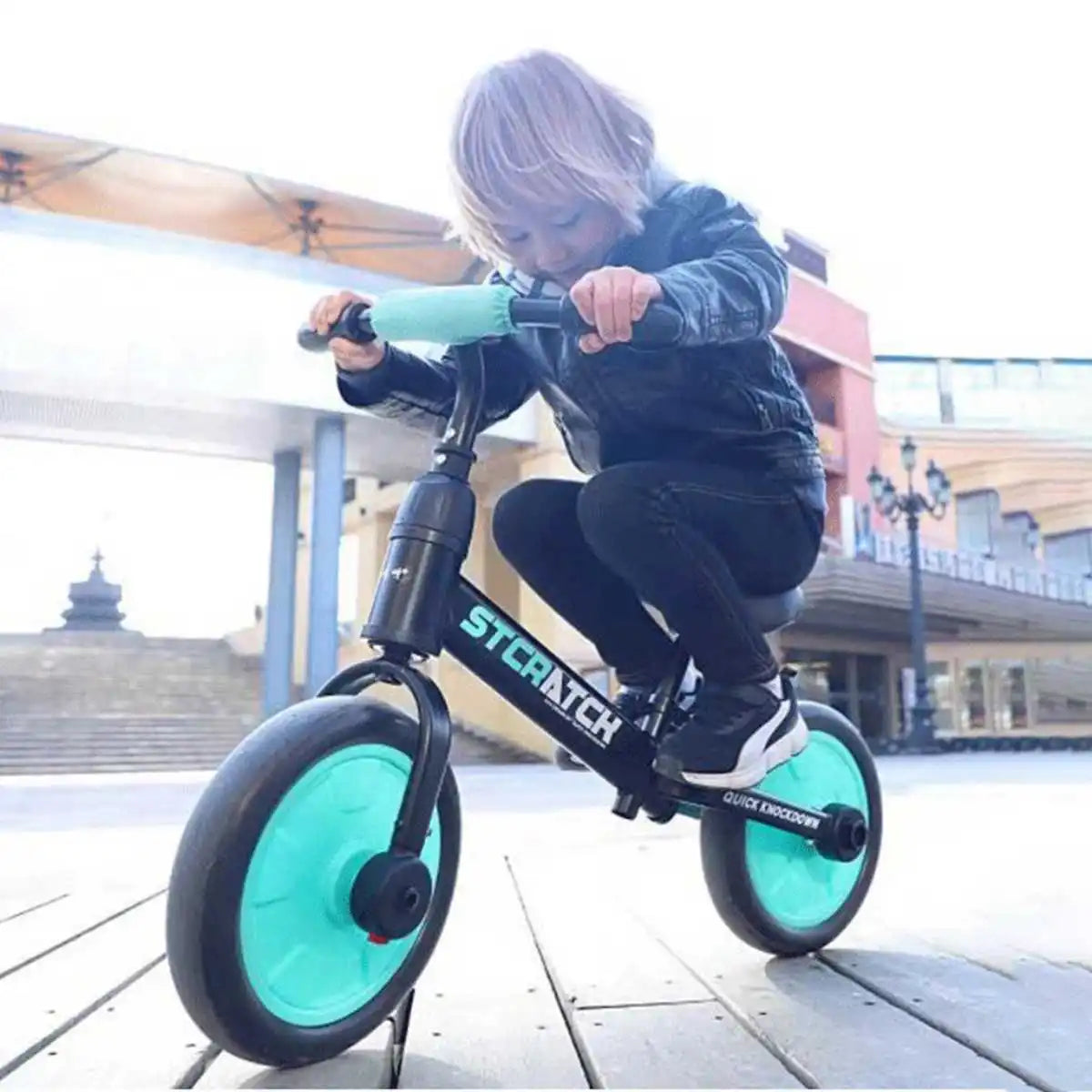 LuxeOrbit Toy Kids Balance Bike Ultralight Kids Riding Bicycle for 1- 5 Years Baby Walker Scooter Auxiliary wheel No-Pedal Learn