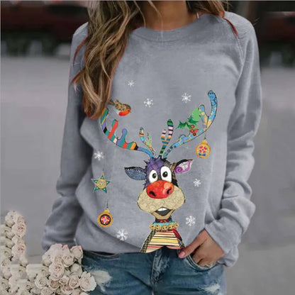 LuxeOrbit 3D Funny Christmas printing Ugly Christmas Sweater Jumper Men Women Autumn Winter Clothing Tops Crew Neck Christmas gift