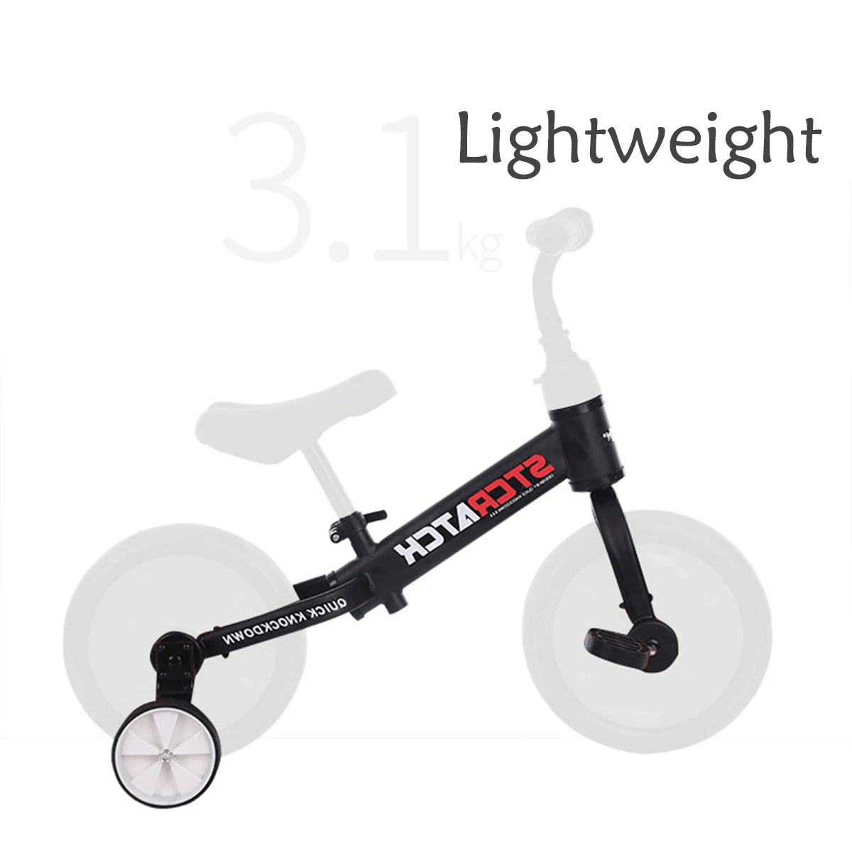 LuxeOrbit Toy Kids Balance Bike Ultralight Kids Riding Bicycle for 1- 5 Years Baby Walker Scooter Auxiliary wheel No-Pedal Learn