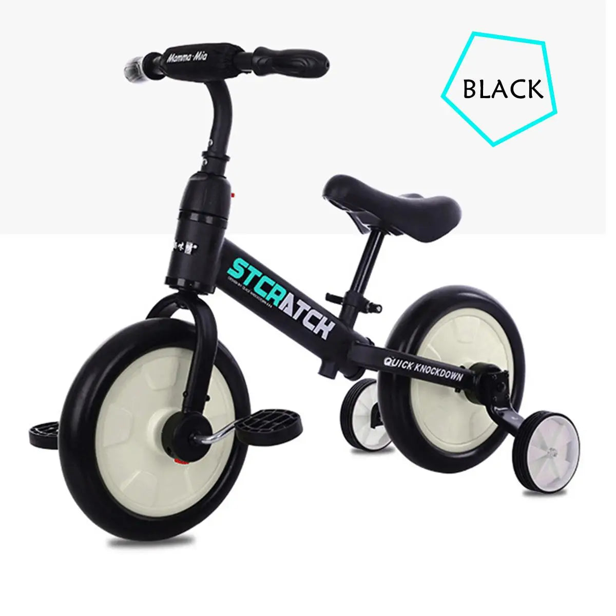 LuxeOrbit Toy Kids Balance Bike Ultralight Kids Riding Bicycle for 1- 5 Years Baby Walker Scooter Auxiliary wheel No-Pedal Learn