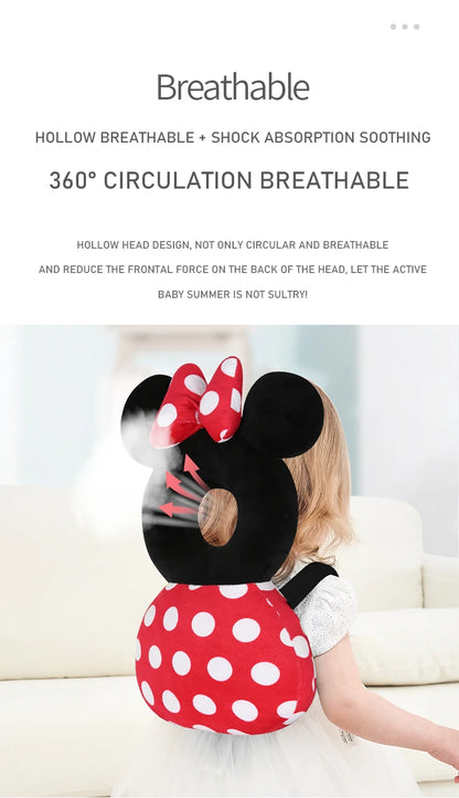 LuxeOrbit Disney Baby Head Back Protector Safety Pad Pillow Infant Toddler Harness Headgear Bear Rabbit Baby Head Protection Pad Cute New