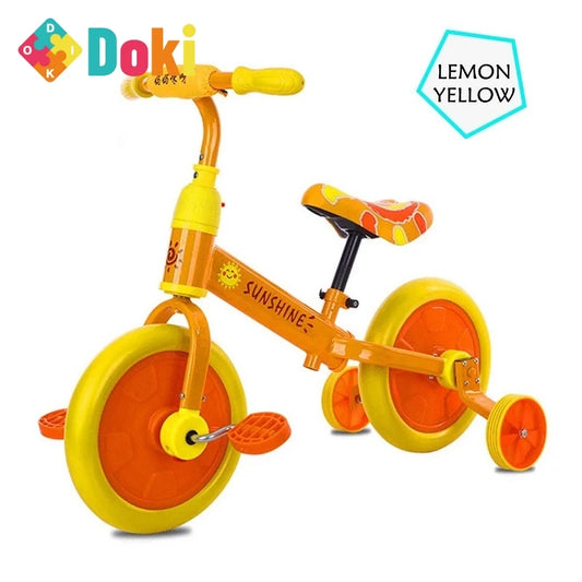 LuxeOrbit Toy Kids Balance Bike Ultralight Kids Riding Bicycle for 1- 5 Years Baby Walker Scooter Auxiliary wheel No-Pedal Learn