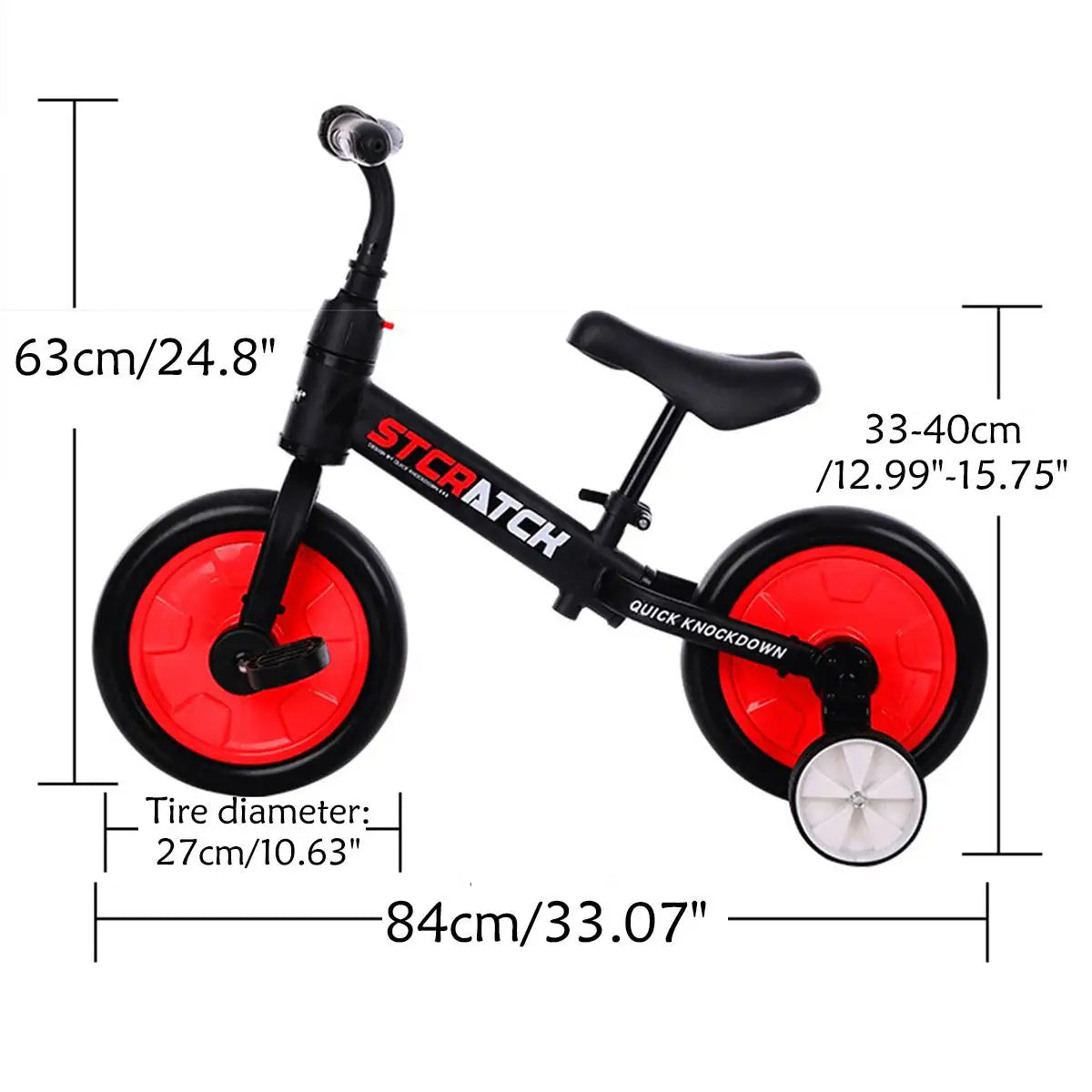 LuxeOrbit Toy Kids Balance Bike Ultralight Kids Riding Bicycle for 1- 5 Years Baby Walker Scooter Auxiliary wheel No-Pedal Learn