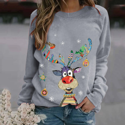 LuxeOrbit 3D Funny Christmas printing Ugly Christmas Sweater Jumper Men Women Autumn Winter Clothing Tops Crew Neck Christmas gift