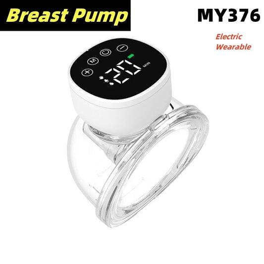 LuxeOrbit Wearable Electric Breast Pump MY376 Hands Free Silent Invisible Portable Milk Extractor 3 Modes Breastfeeding Milk Collector