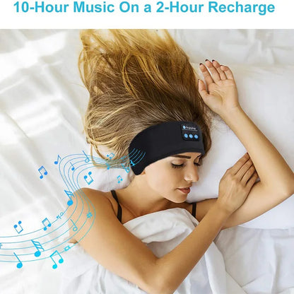 LuxeOrbit Wireless Bluetooth Earphone Headscarf Wireless Music Sleep Headset Sports Headphone Built-in Sleep Music Eye Mask Travel Speaker