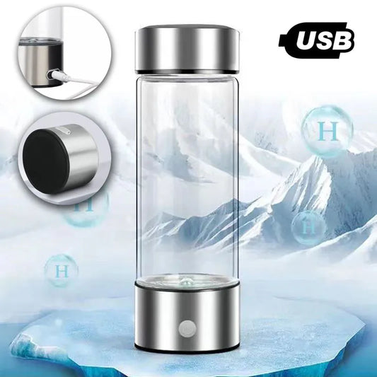 LuxeOrbit 420ml Hydrogen-Rich Water Cup Electric Hydrogen Rich Water Generator Bottle Titanium Quality Filter Portable Antioxidant