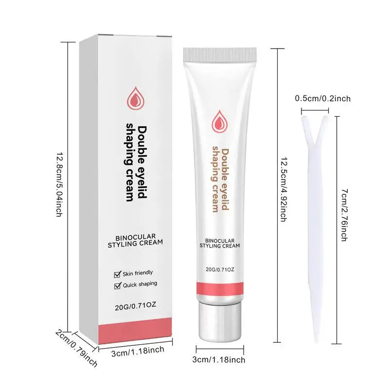 Double Eyelid Styling Cream Double Eyelid shaping Cream 20g Invisible Eyelid Adhesive Cream Eyelid Glue With Y Stick