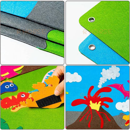 LuxeOrbit Felt Board Stories Set Montessori Ocean Farm Insect  Animal Family Interactive Preschool Early Learning Toddlers Toys for Child