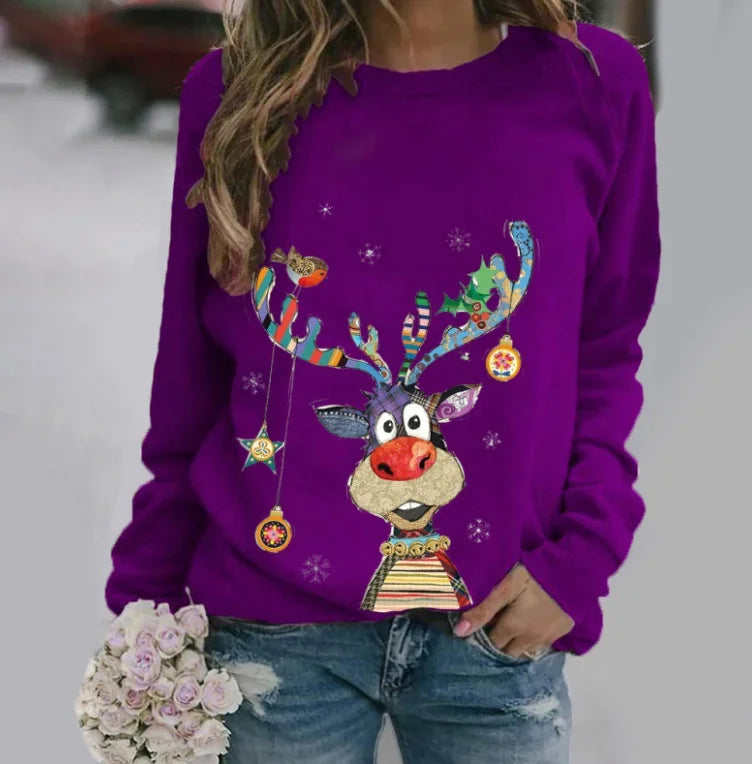 LuxeOrbit 3D Funny Christmas printing Ugly Christmas Sweater Jumper Men Women Autumn Winter Clothing Tops Crew Neck Christmas gift