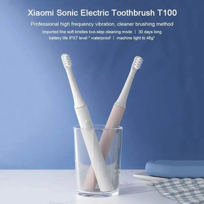 LuxeOrbit Xiaomi Mijia T100 Sonic Electric Toothbrush Mi Smart Tooth Brush Colorful USB Rechargeable IPX7 Waterproof For Toothbrushes head