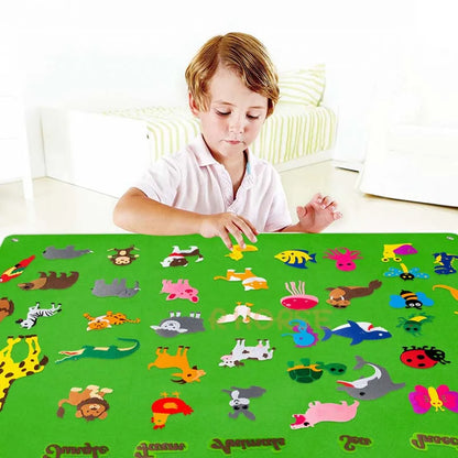 LuxeOrbit Felt Board Stories Set Montessori Ocean Farm Insect  Animal Family Interactive Preschool Early Learning Toddlers Toys for Child