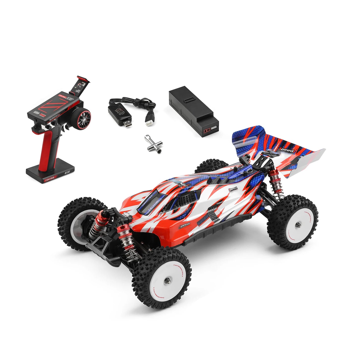 LuxeOrbit WLtoys 124008 Remote Control Car 1/12 2.4GHz 60KM/H High Speed Off Road Car Brushless 4WD Vehicle 11.1V 1300mAh Gifts for Kids