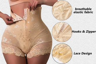 LuxeOrbitTM Women High Waist Trainer Body Zipper Shaper Panties