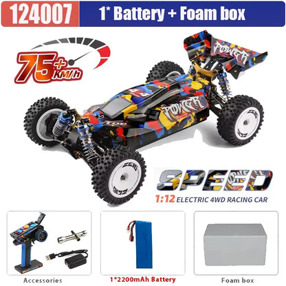 LuxeOrbit 1/12 124017 Driverless Brushless Racing Car High Speed 70km/h or 55KM/H 2.4g Four-wheel Drive  Adult Boys Toys Kids Gift