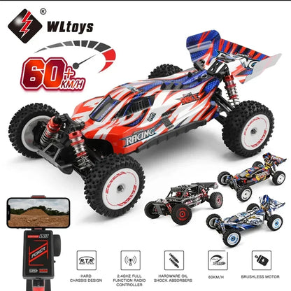 LuxeOrbit 124008 60KM/H RC Car With 3S Battery Professional Racing Car 4WD Brushless Electric Remote Control Cars Children's Toys