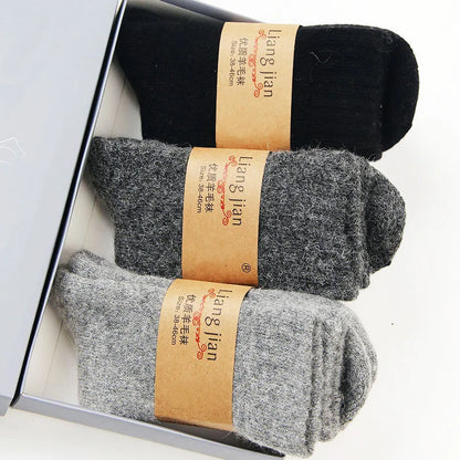 LuxeOrbit Super Thick Wool Socks Big Yards Men Women  Keep Warm Winter Cashmere Socks Thickening Velvet Towel Socks Warm Socks