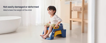 LuxeOrbit 2-in-1 Toilet Potty Training Seat with Step Stool, Adjustable Kids Potty Seat with Anti-Slip Pads and Ladder