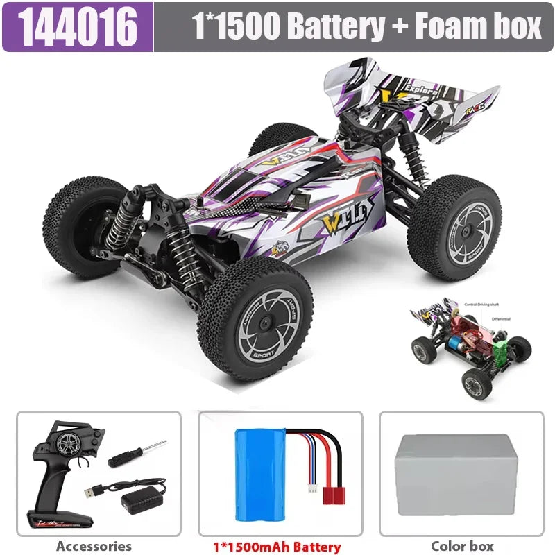 LuxeOrbit 1/12 124017 Driverless Brushless Racing Car High Speed 70km/h or 55KM/H 2.4g Four-wheel Drive  Adult Boys Toys Kids Gift