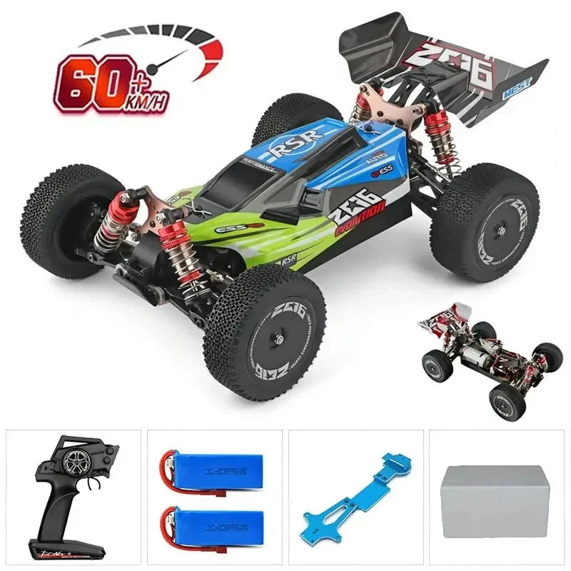 LuxeOrbit 144001 1:14 RC Racing Car 60Km/H 2.4G Remote Control High Speed Off-Road Drift Shock Absorption Adult Boys Toys Kids Gift