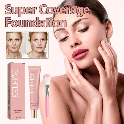 EELHOE Liquid Foundation Pore Soft Focus Base Makeup Concealer Invisible Pore Lasting Makeup Eye Contour Dark Circles Correction