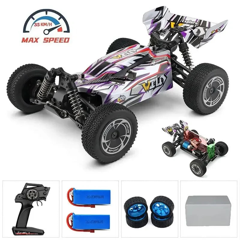 LuxeOrbit 144001 1:14 RC Racing Car 60Km/H 2.4G Remote Control High Speed Off-Road Drift Shock Absorption Adult Boys Toys Kids Gift