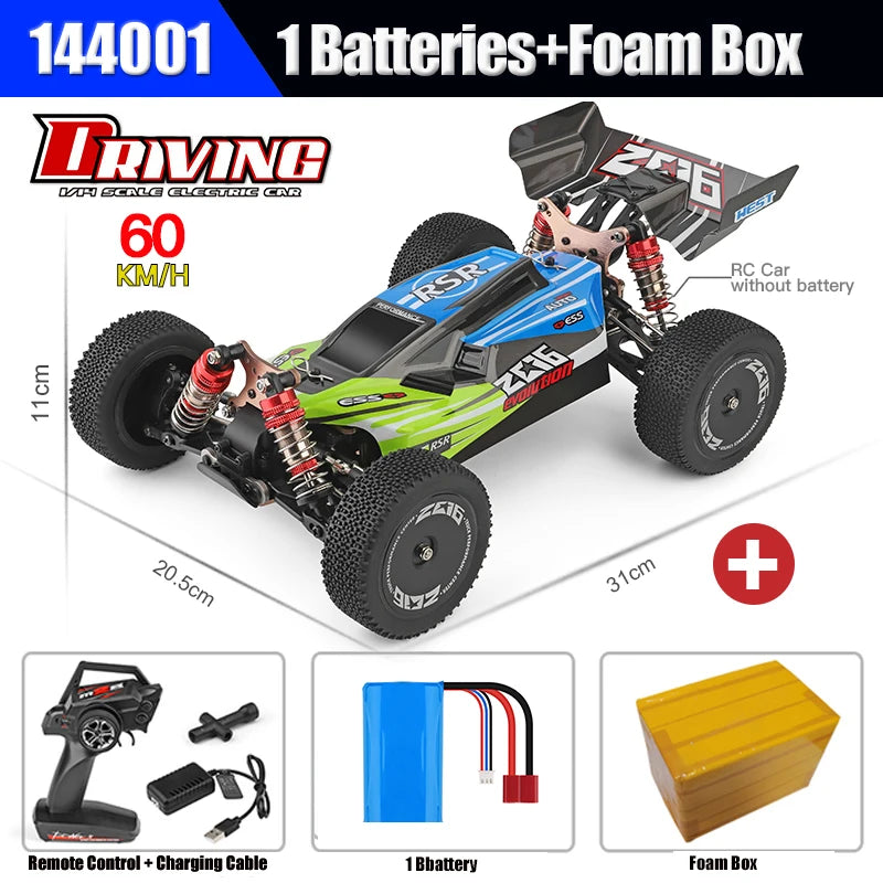 LuxeOrbit 1/14 144010 144001 RC Car High Speed Racing Vehicle 4WD Off-Road 2.4G Remote Control Drifting Crawler Toys for Children