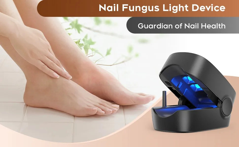 LuxeOrbit LED Nail Fungus Laser Treatment Device for Cleaning Onychomycosis  USB Charge 905nm Infrared Light 470nm Blue Light Nail Salon