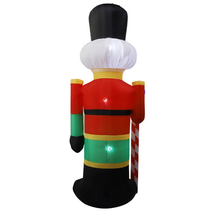 LuxeOrbit Inflatable Nutcracker Soldier built-in LED Light Outdoors Christmas Decorations for Indoor Home Yard Garden Xmas Decoratio