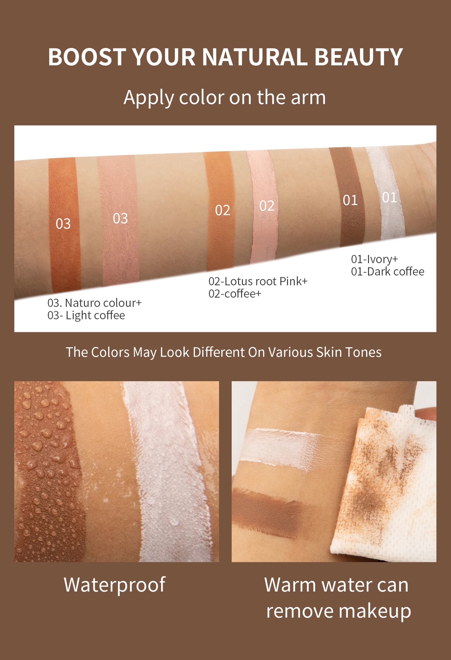 Brown Tube Dual Ended Finishing Stick Highlighting Highlighting Shadow Face Contouring Concealer Stick