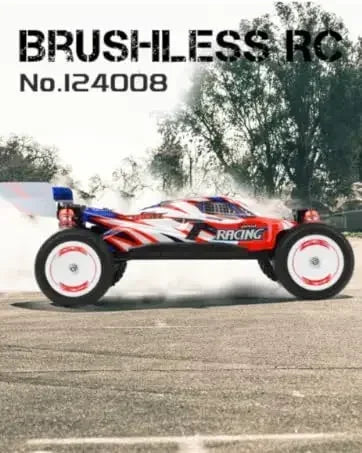 LuxeOrbit 1/12 Fast RC Cars WLtoys 124008 2000mah 4x4 3s Brushless RC Buggy Cars with Independent ESC RC Car Truck Remote Control Cars