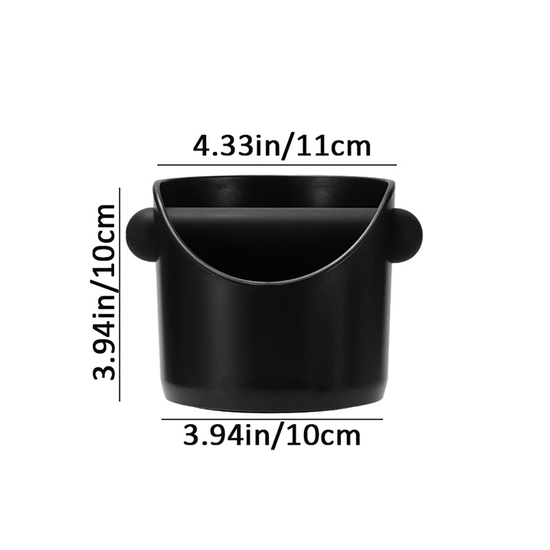 LuxeOrbit 1Pc Mini Semi-automatic Coffee Knock Box Household Straight Mouth ABS Coffee Knocking Slag Bucket With Removable Knock Bar