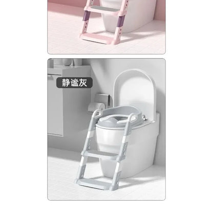 LuxeOrbit New Stepped Children's Toilet Foldable Foot Stool Multi-functional Toilet Boy Girl Baby Toilet Training Potty Ladder for Kids