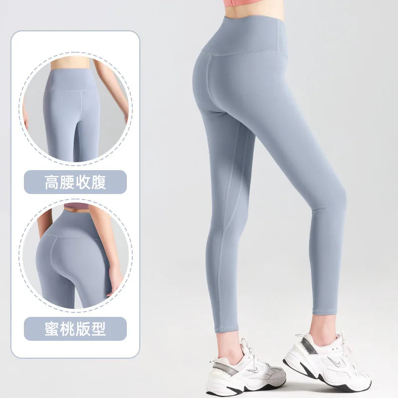 LuxeOrbit Woman Skinny Sexy Open Crotch Leggings Couple Outdoor Sport Crotchless Panties Booty Lifting Pants with Hidden Zipper Trousers