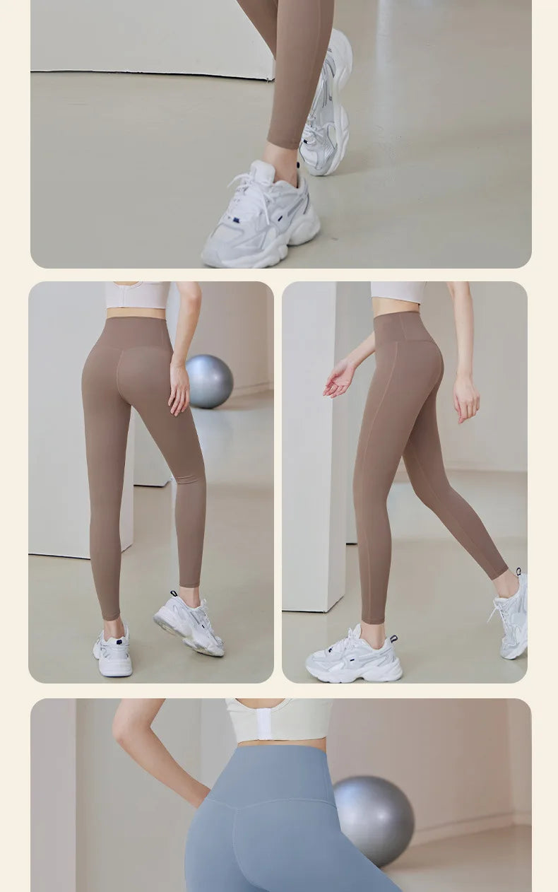 LuxeOrbit Woman Skinny Sexy Open Crotch Leggings Couple Outdoor Sport Crotchless Panties Booty Lifting Pants with Hidden Zipper Trousers