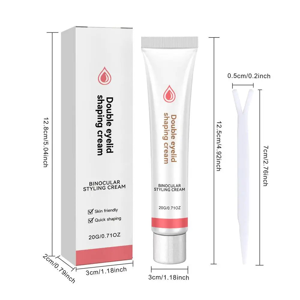 Double Eyelid Styling Cream Double Eyelid shaping Cream 20g Invisible Eyelid Adhesive Cream Eyelid Glue With Y Stick