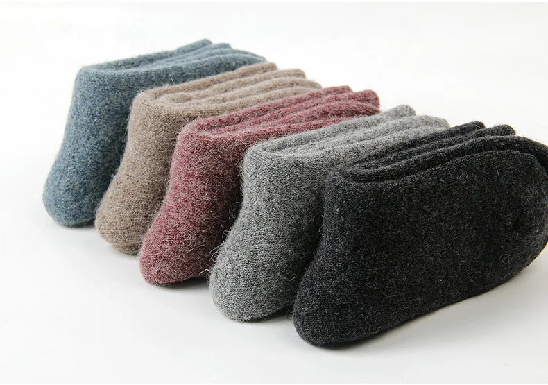 LuxeOrbit Super Thick Wool Socks Big Yards Men Women  Keep Warm Winter Cashmere Socks Thickening Velvet Towel Socks Warm Socks