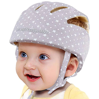 LuxeOrbit Baby Helmet Safety Cap For Babies Boys Girls Summer Breathable Cotton Mesh Hat Children Crawl Walk Playing Infant Anti Collision