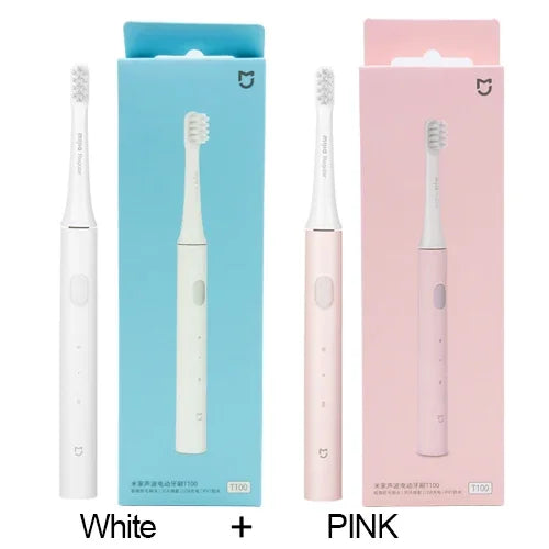 LuxeOrbit Xiaomi Mijia T100 Sonic Electric Toothbrush Mi Smart Tooth Brush Colorful USB Rechargeable IPX7 Waterproof For Toothbrushes head