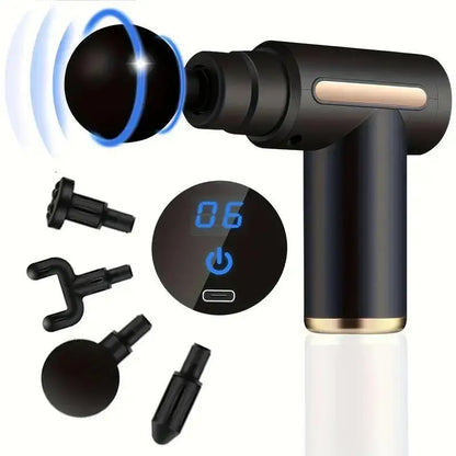 LuxeOrbit Portable Fascia Gun Vibration Massage Gun For Body Neck Back Deep Muscle Relaxation Fitness Slimming One Head