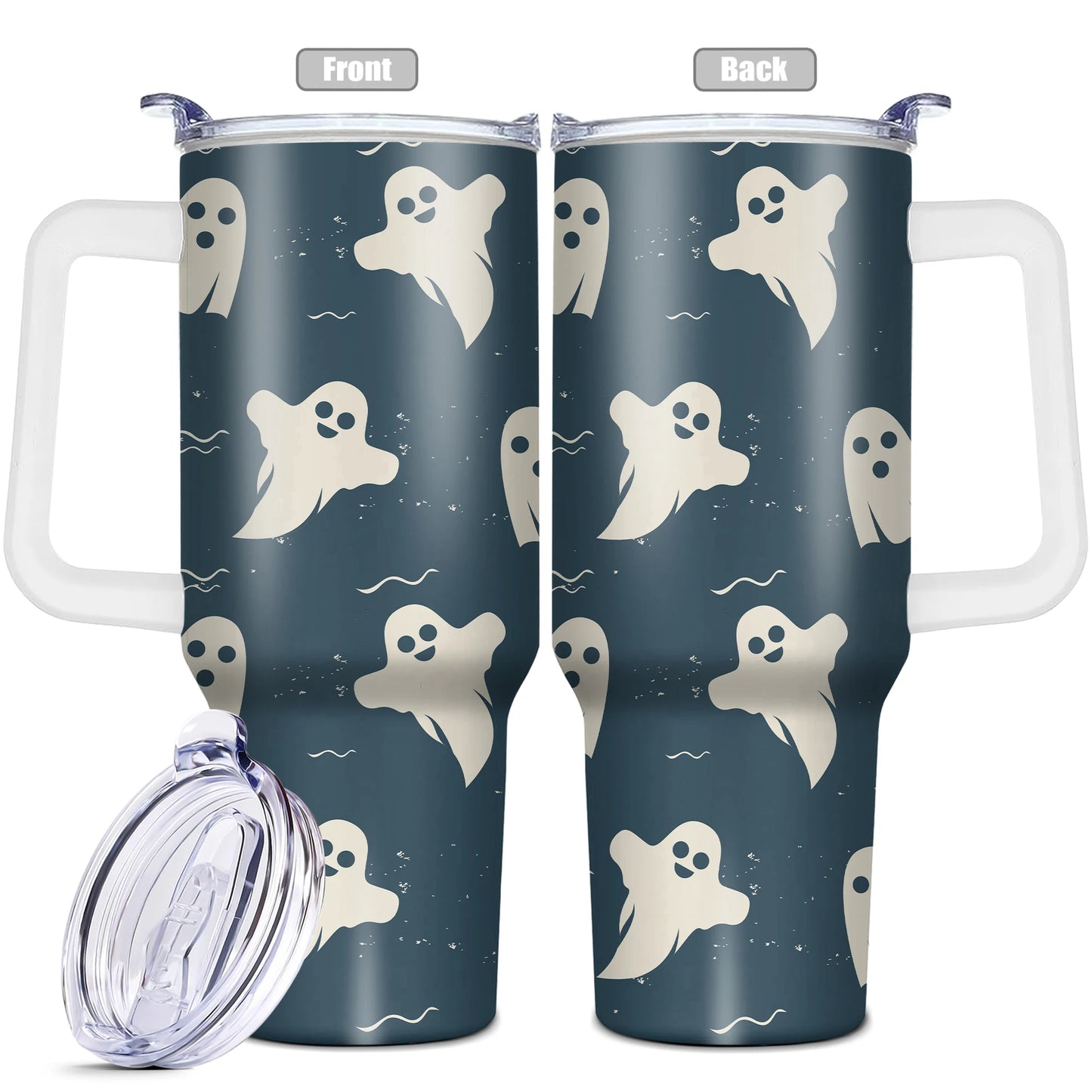 LuxeOrbit 1pc, Halloween Gift 40 oz Stainless Steel Tumbler, Funny Print Double Wall Vacuum Insulated Travel Mug, Halloween gifts,