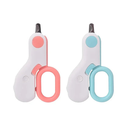 LuxeOrbit Cat Nail Clippers Scissors LED Light Pet Dogs Nail Toe Scissors Kitten Puppy Claw Nail Clipper Cats Grooming Cleaning Supplies