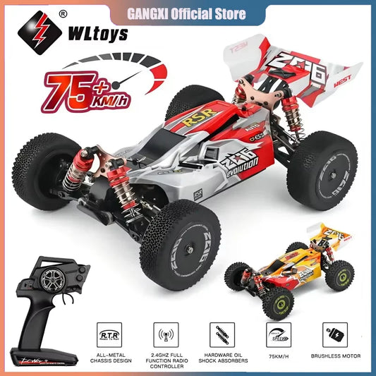 LuxeOrbit 144001 1:14 RC Racing Car 60Km/H 2.4G Remote Control High Speed Off-Road Drift Shock Absorption Adult Boys Toys Kids Gift