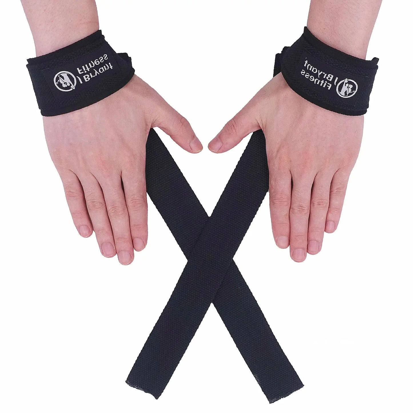 LuxeOrbit 1 Pair Gym Lifting Straps Fitness Gloves Anti-slip Hand Wraps Wrist Straps Support For Weight Lifting Powerlifting Training